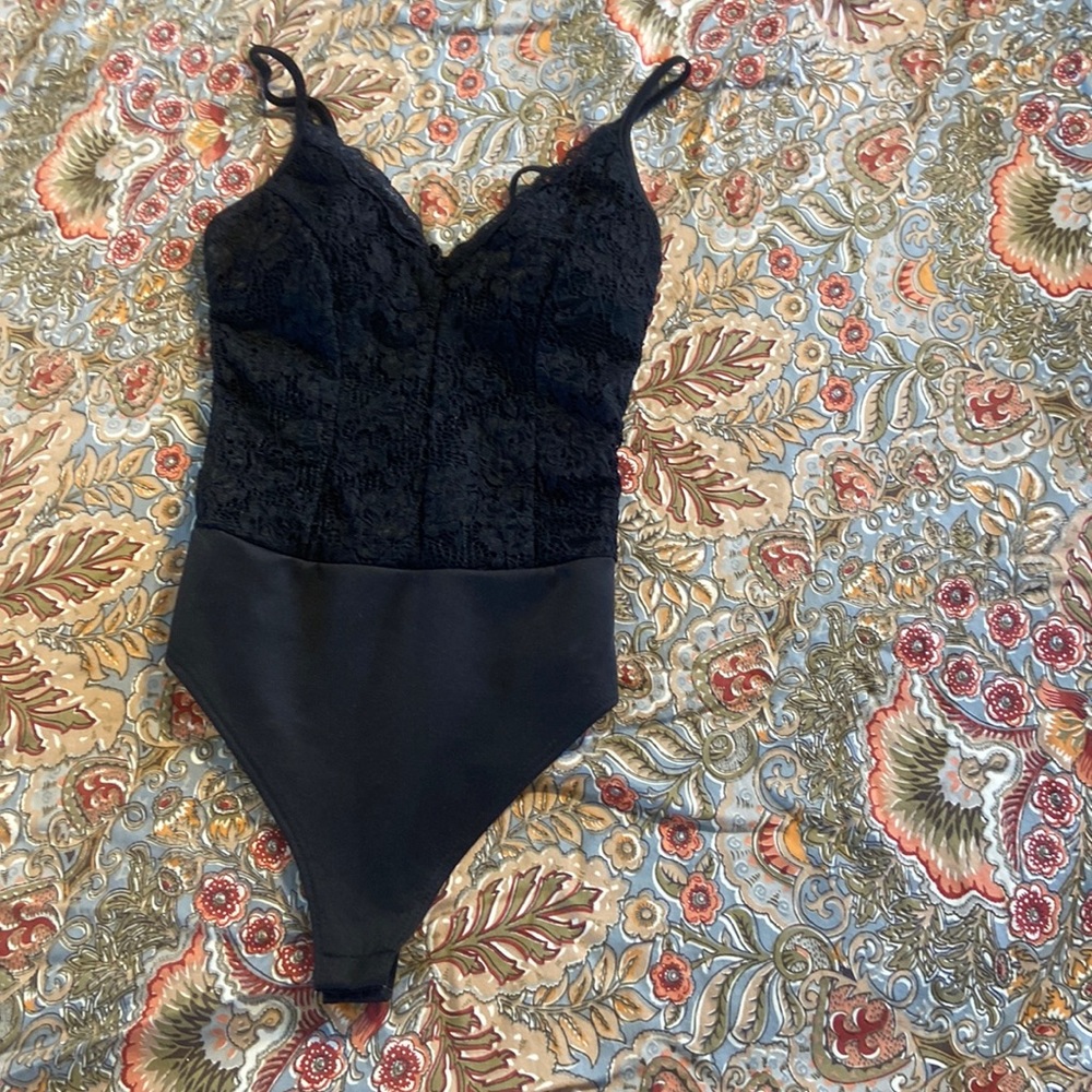Vintage black Lacey bodysuit